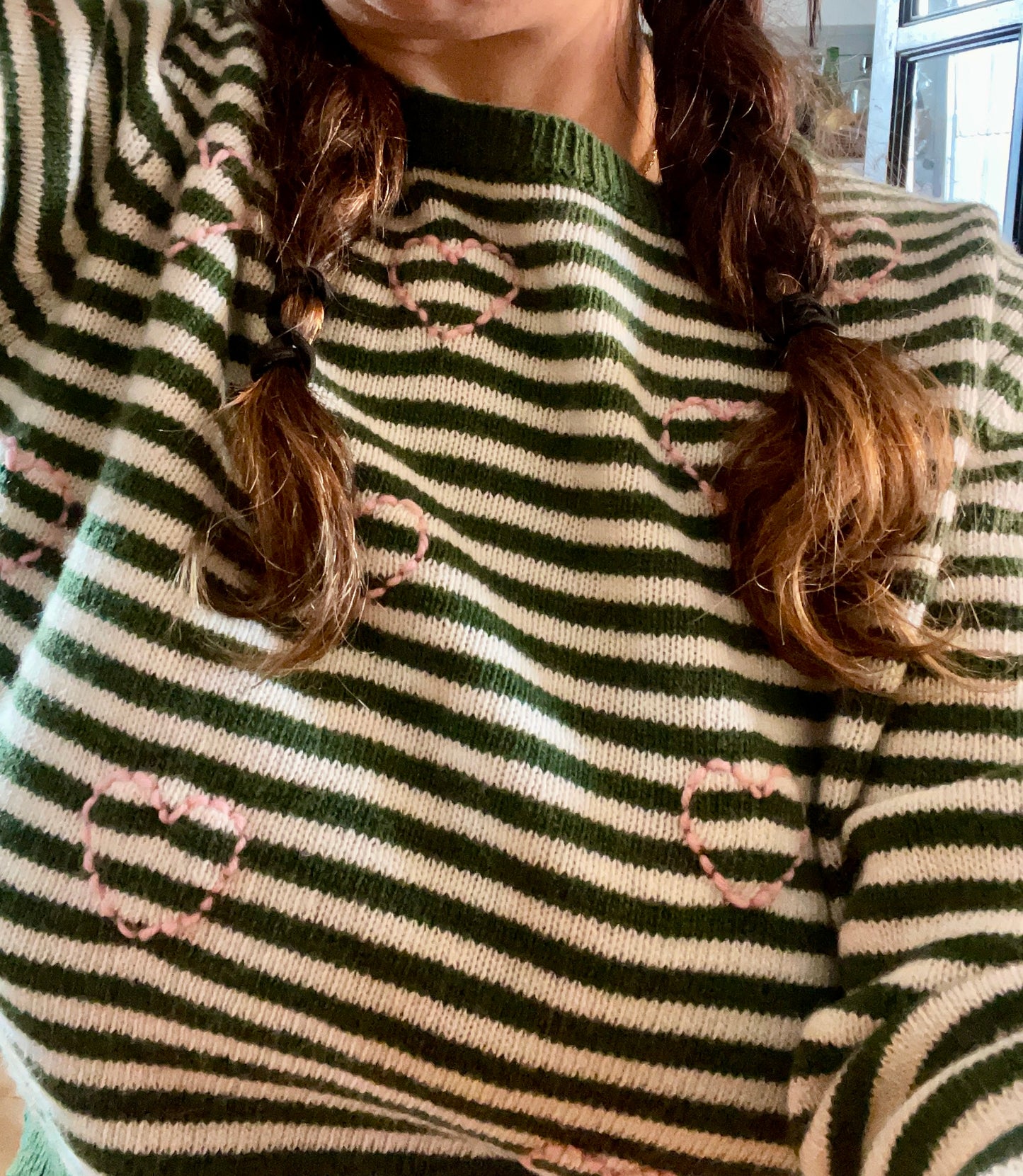 Maglione Ricamato “Cuori"
