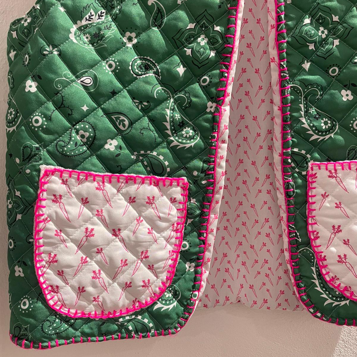 Gilet Matelassè Bandana Verde tg XS