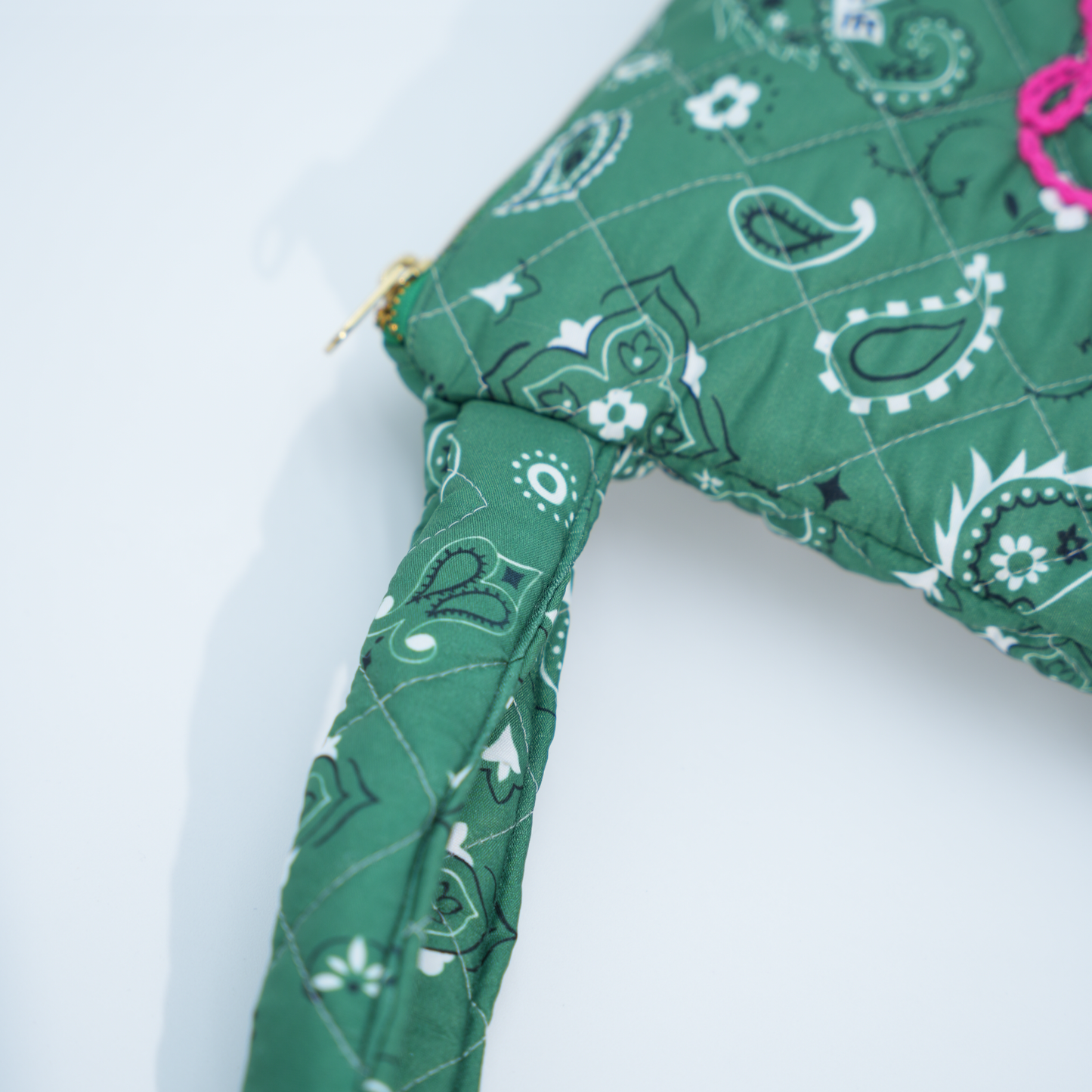 Pochette Matelassè "Oggi no" Bandana Verde