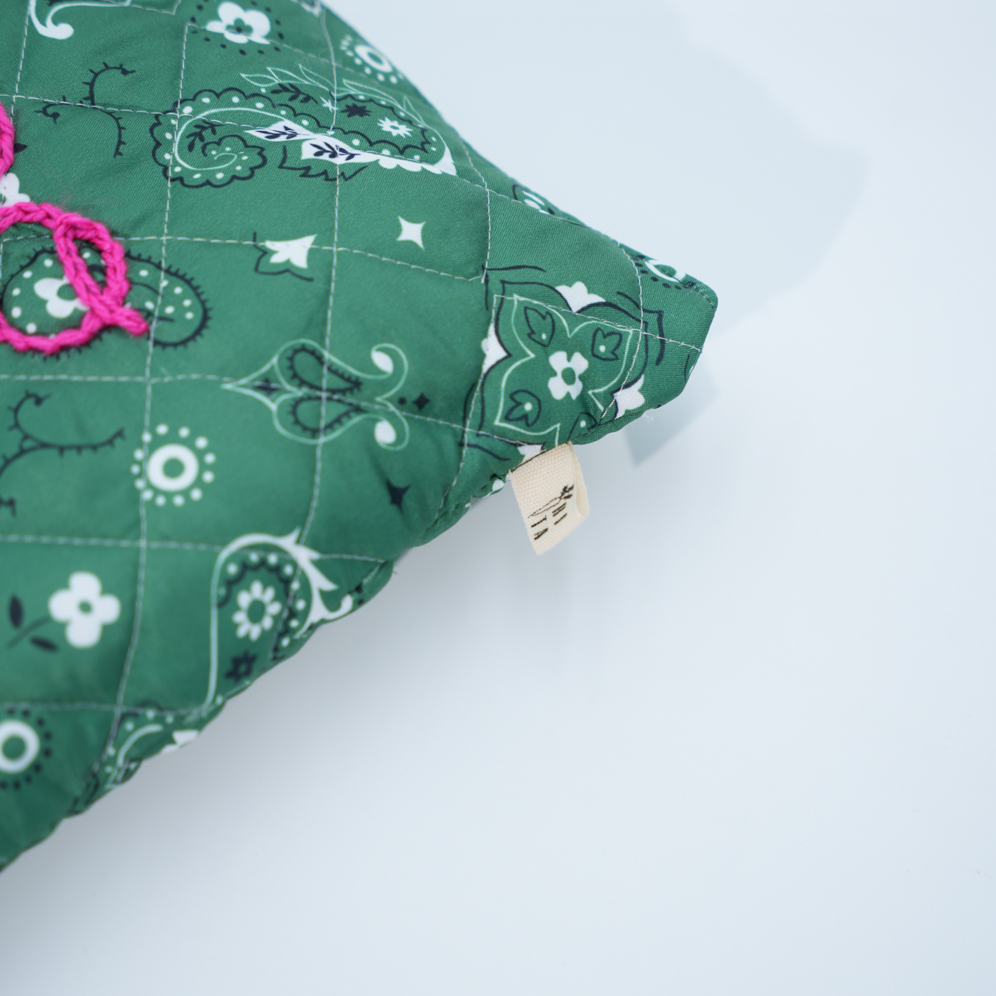 Pochette Matelassè "Oggi no" Bandana Verde