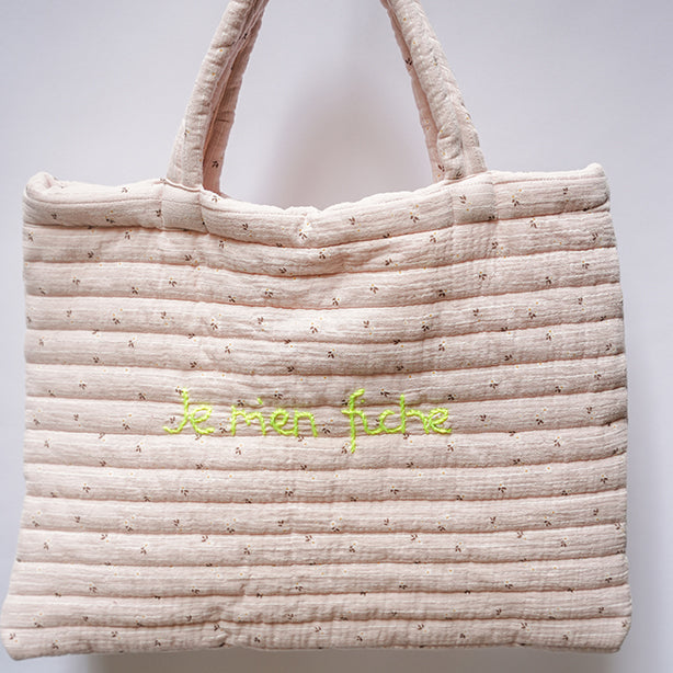 Rita_Ricami_Borsa_WeekEnd_Je_m_en_fiche_PannaFiori_Ricamo_Lime1