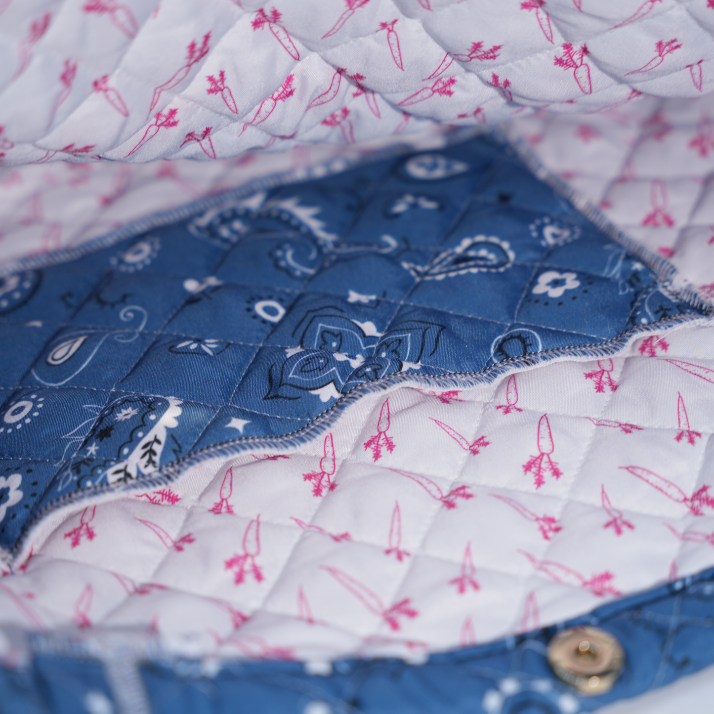 Borsa Weekend Matelassé "Je m'en fiche" Bandana Blu Jeans