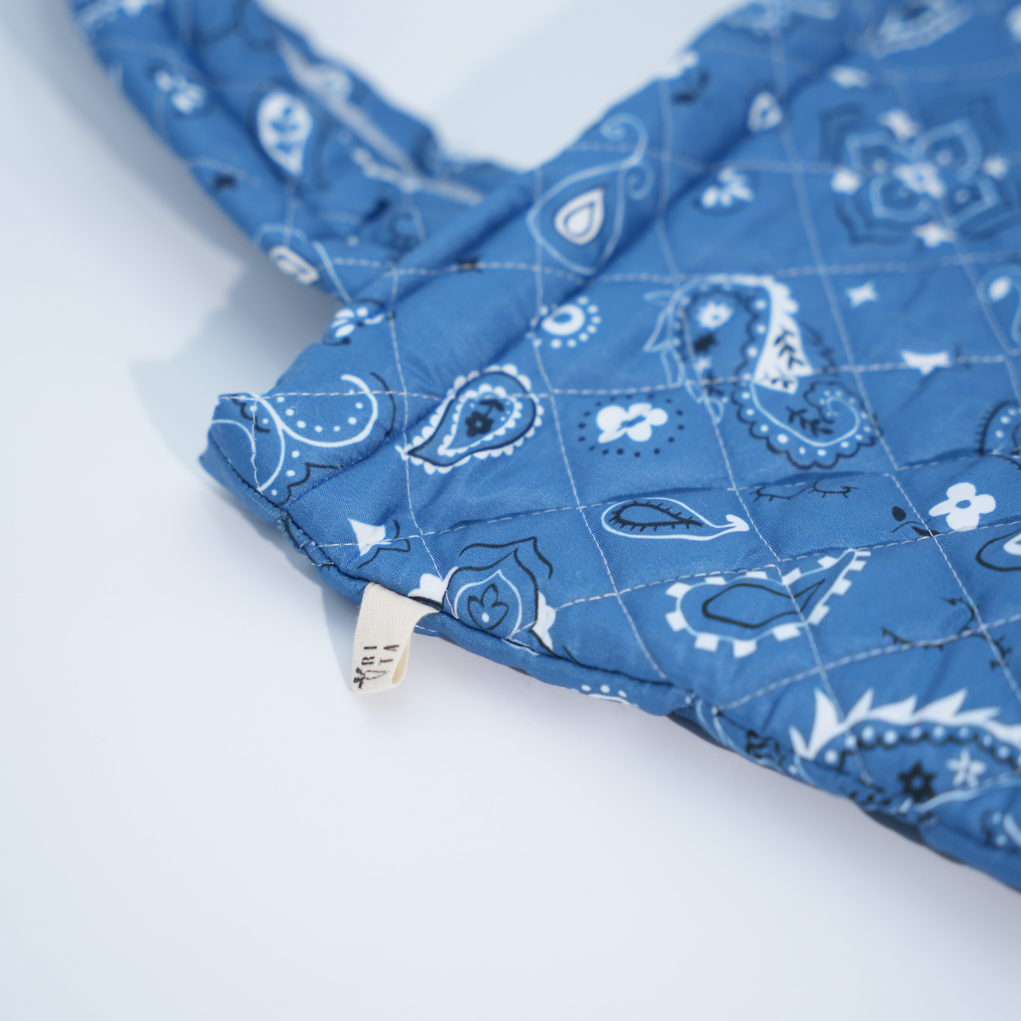 Borsa Weekend Matelassé "Je m'en fiche" Bandana Blu Jeans