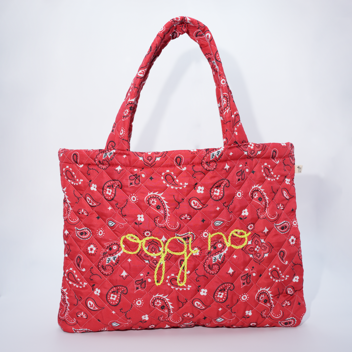 Borsa Weekend Matelassé "Oggi no" Bandana Rossa