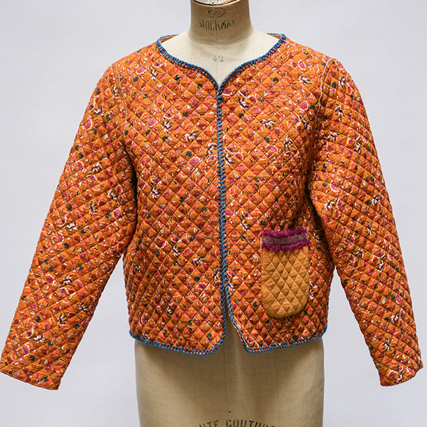 Rita_Ricami_Giacca_Matelasse_Pattern_Arancione_Fiori1