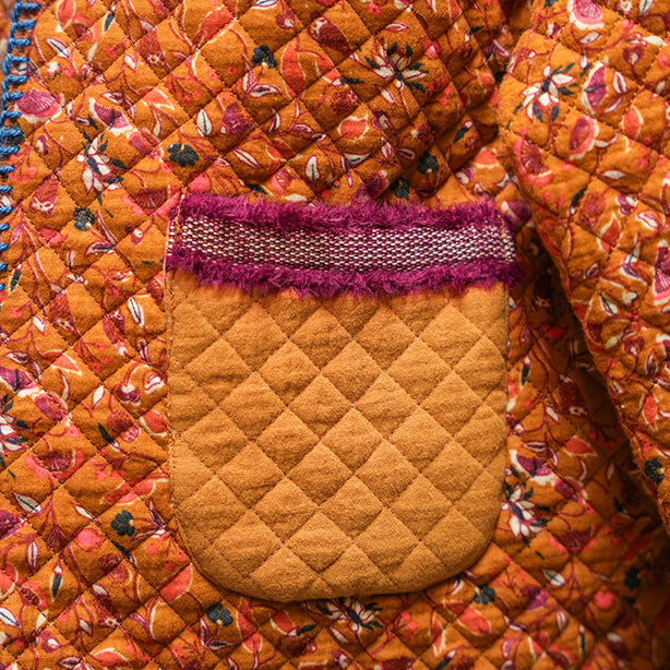 Rita_Ricami_Giacca_Matelasse_Pattern_Arancione_Fiori2