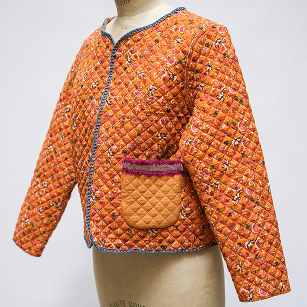 Rita_Ricami_Giacca_Matelasse_Pattern_Arancione_Fiori4