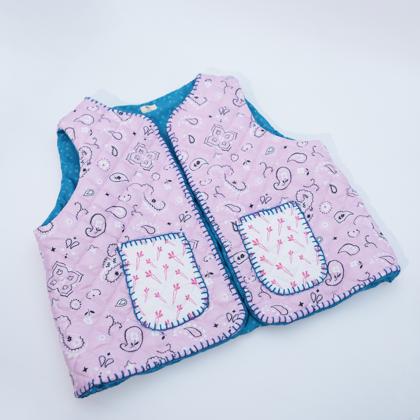 Gilet Matelassè Bandana Rosa tg M