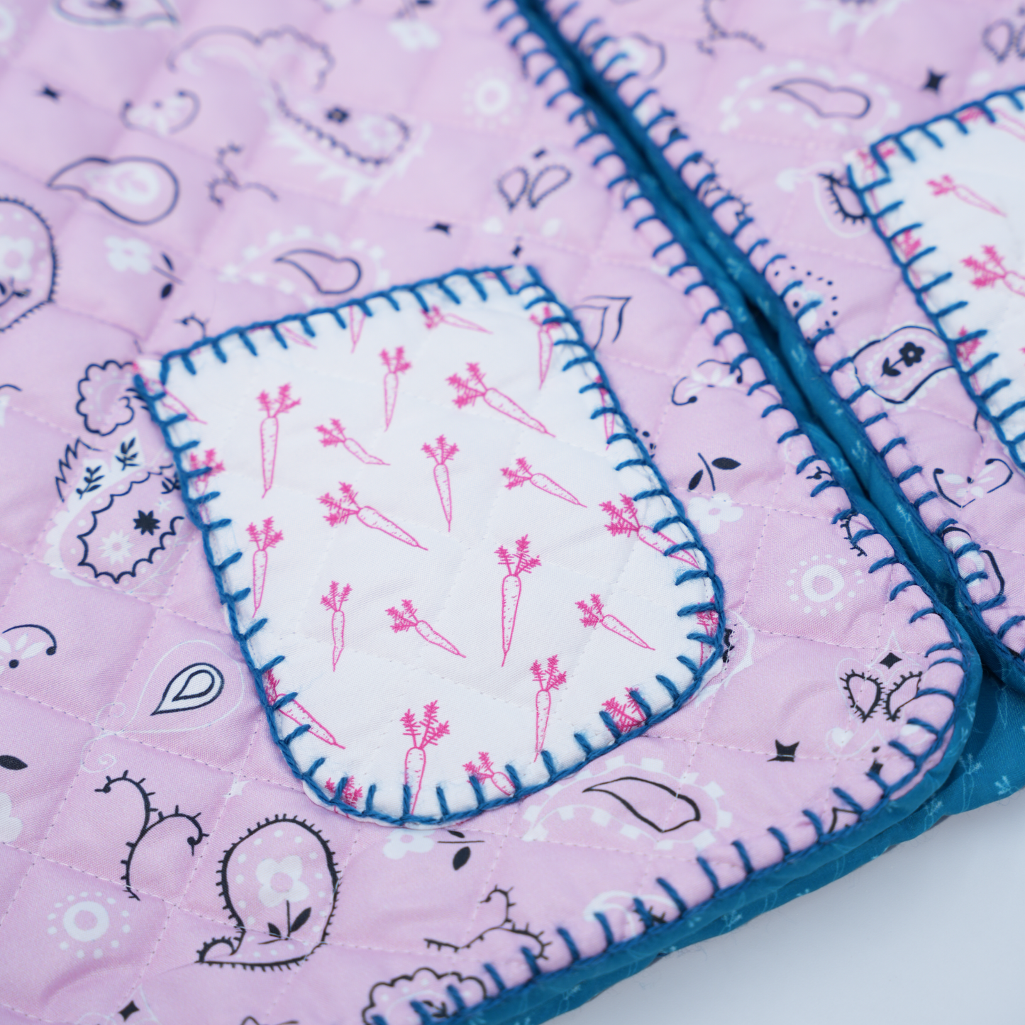 Gilet Matelassè Bandana Rosa tg M