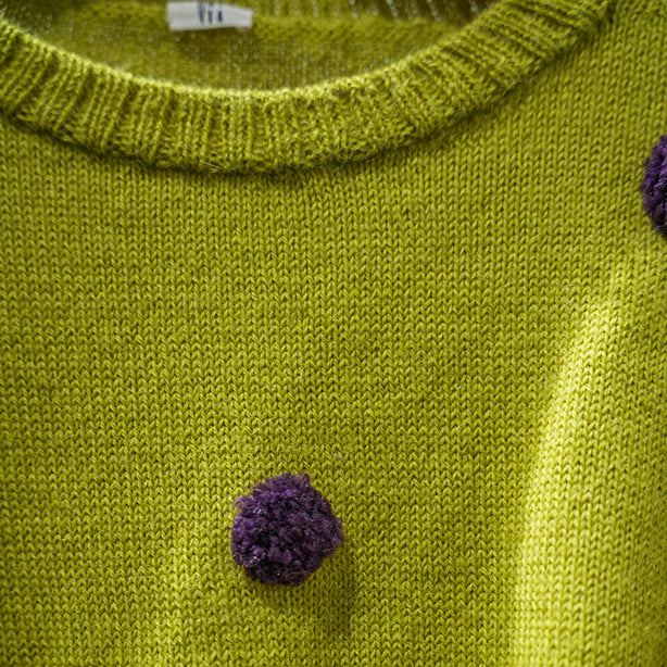 Rita_Ricami_Maglione_Pois_Lime_Viola2