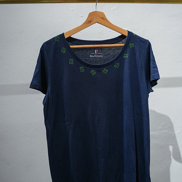 Rita_Ricami_T-shirt_Colletto_Cactus1
