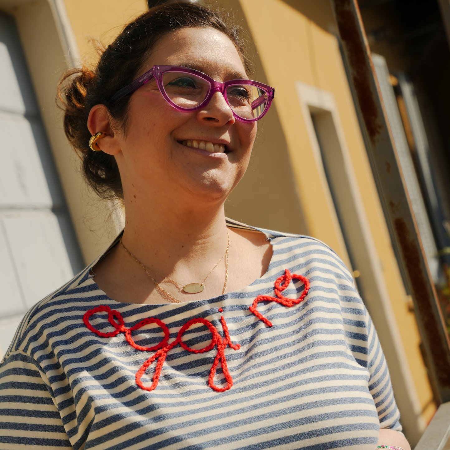 T-Shirt bianca "Oggi No"