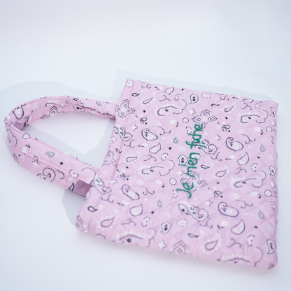 Borsa Weekend Matelassé "Je m'en fiche" Bandana Rosa
