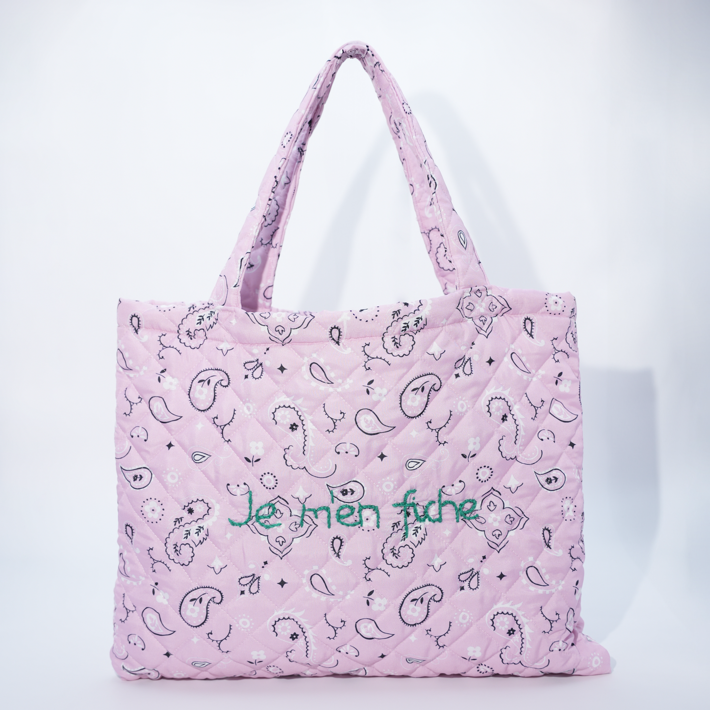 Borsa Weekend Matelassé "Je m'en fiche" Bandana Rosa