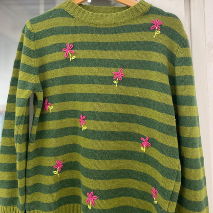Maglione Ricamato "Fiori"